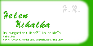 helen mihalka business card